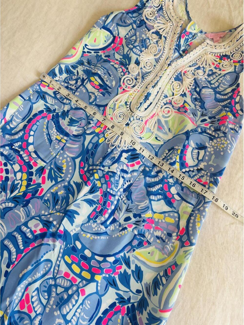 Lilly Pulitzer Carlotta Stretch Shift Dress in Blue peri pinch - Picture 8 of 8